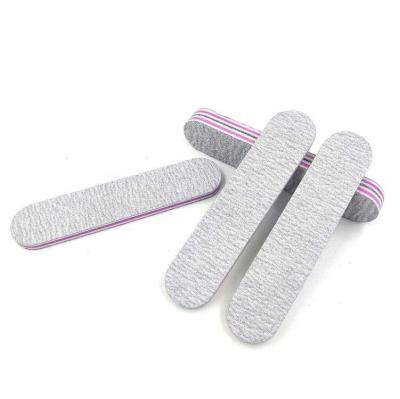 China Short Grinding Zebra Gray Cheap Mini Nail File Nail Salon Finger Tool Emery Sandpaper Double Side Baby Nail Salon Zebra Small for sale