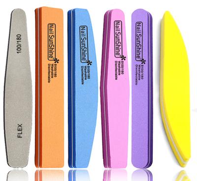 China Grit Nail Files Manicure Care 100/180 Buffer Nail File Double Side Washable Buffing Buffer for sale