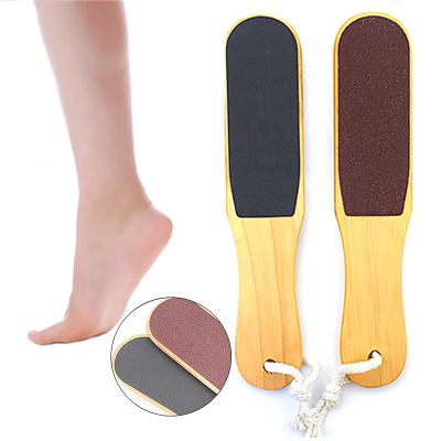 China High Quality Wooden Foot Folder Double Sided Wooden Foot Folder Callus Care Manicure Care Remover Pedicure Foot Folder for sale