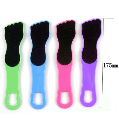 China Plastic Mini Foot Shape Foot File Callus Remover Pedicure Foot File Manicure Care Beauty Professional Care for sale