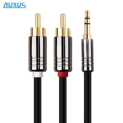 China High quality Blackseries 3.5mm car to 2RCA audio cable for car, speaker for sale