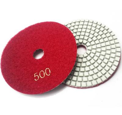 China High Quality and Long Lasting 3 Inch 4 Inch 50#300# Granite and Marble Resin Diamond Polishing Pad for sale