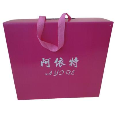 China Recycled Materials Portable Children's Shoes Box Bag Personality Advertising Paper Bag New Shoe Box Custom Design for sale