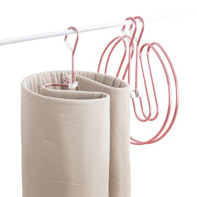 China Eco-Friendly Strong Load Bearing Hanger Foldable And Multi-Color Optional Sheet Bed Linen Hanger for sale