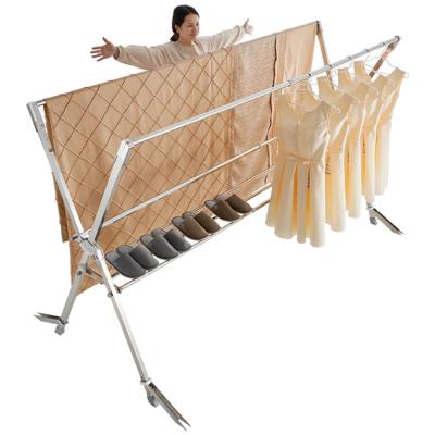 China Rack Multifunctional Best Selling Windproof Cloth Hanger Rack With Kickstand Rack Foldable Drying Clothes for sale