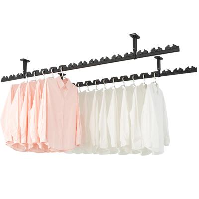 China Multifunctional direct strong rod fabric hanger hanger hook hanger ceiling windproof clothes drying rack for sale