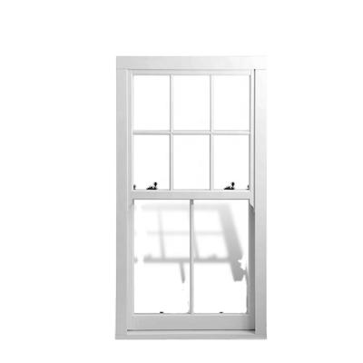 China Modern single hung windows stained glass upvc / pvc frame american style single hung sliding window for sale