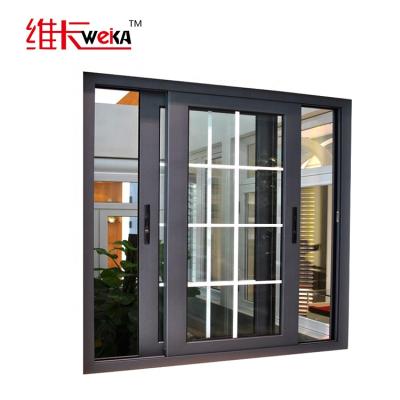 China Sliding Aluminum Windows Vertical Sliding Wooden Windows Bullet Proof Sliding Window Grill Design for sale