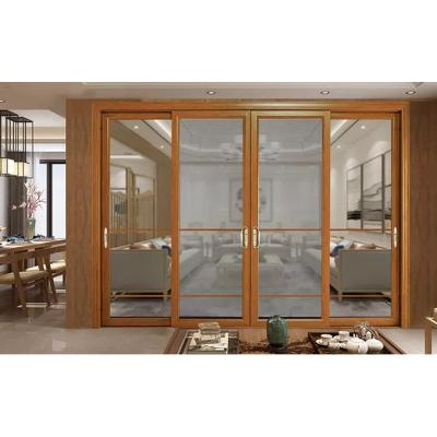 China Modern high quality industrial aluminum automatic horizontal sliding door glass plate door for living room for sale