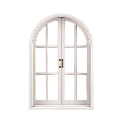 China Double Aluminum Glass Casement Window Profile Arch Modern Top Casement Window for sale