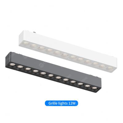 China Commercial Living Room 48V Magnetic Track Light 12W 3000K 4000K 5700K LED Grille Light for sale