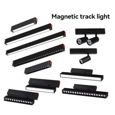 China 10W 20W Magnetic Track Living Room Grille Flood Light Track Light Concealed Without Main Light for sale