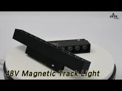 Black 48V Magnetic Track Light 6w 12w 18w Random Dimming Smart Commercial