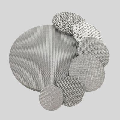 China Sintered Wire Mesh Discs Filter 1-5mm 1-300 Micron for sale