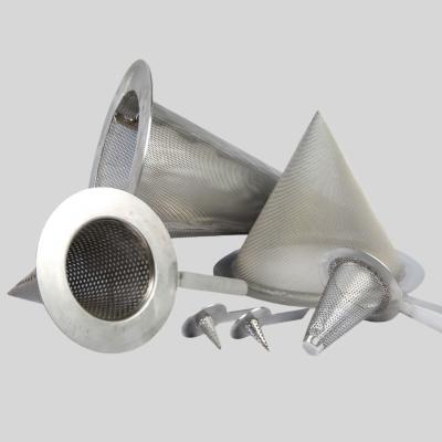 China Metal Mesh Cone Temporary Strainer 5-3000μm for sale