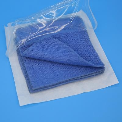 China Shaoxing Services Health Gauze Absorbent Swabs 10x10cm High Quality Medical Cotton Soft Blue Color for sale