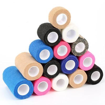 China Good ventilationand/high elasticity/soft/water resistant/easy to wrap china to make vet medical self-adhesive wrap sports cohesive elastic bandage for sale