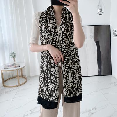 China New Cotton Style Cotton And Canvas Material Printing Scarf For Women Spring And Autumn Thin Scarves Fashion Shawl for sale