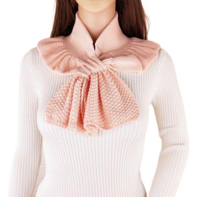 China Short Bowknot Ladies Knitted New Warm Scarf Autumn/Winter Scarf In Solid Color for sale