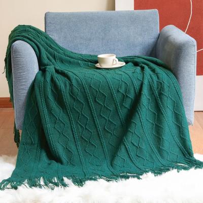 China Wavy Profile Anti-Static Knitting Blankets Autumn And Winter Household Heat Throw Blankets Summer Air Conditioning Blanket for sale