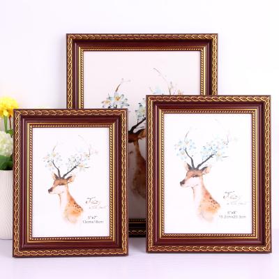 China Plastic Hot Sale Wholesales 4x6,5x7,6x8 Color, 8x10 Wood Texture PS Picture Photo Brown Frame for sale