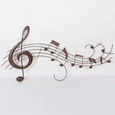 China China Scrolling Letter Musical Bird Metal Antique Wall Art for sale