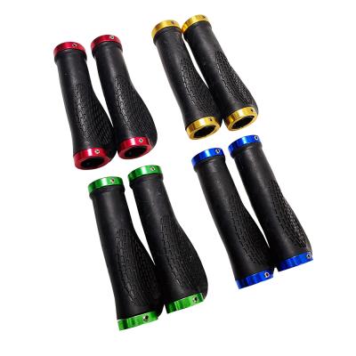 China High Quality Colorful Soft Rubber Bike Anti-Skid Grip Grips Lock On Bar Mountain Bike Handlebar Cover Grips Bike Parts 605 for sale