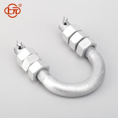 China Linking Tower Shangyuan Hot-dip Galvanized U Type U-Bolts for Linking Tower Pole for sale