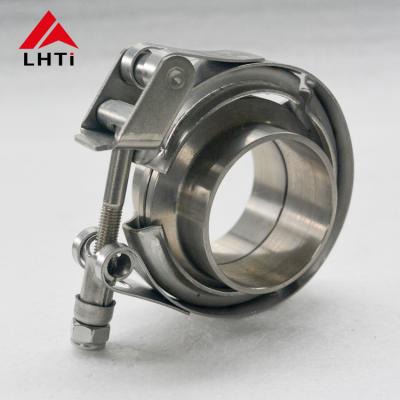 China Hot Sale Gr1 Gr2 3inch Auto V-Band Exhaust Titanium V-Band Clamp With Clamp For Exhaust Pipe for sale