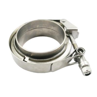 China Industry Gr1 Gr2 2inch 3inch 4inch 5inch Titanium V-Band Flange With Male And Female Flanges For Vehicle Titanium Exhaust Systems for sale