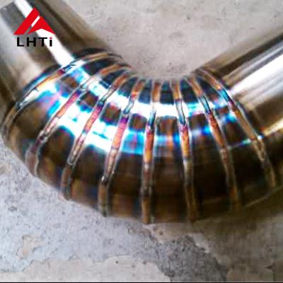 China Gr1 Gr2 Titanium Exhaust Pipe Bend Pipe Pie Cut Welded For Exhaust System for sale