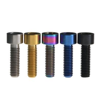 China Maintenance and Repair Cost DIN912 Lower Titanium Socket Gr2 Gr5 M2 M3 M6 M8 M10 Hex Nuts -and- Bolts Rainbow Color for sale