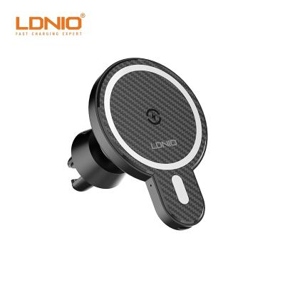 China LDNIO MA20 Support LDNIO MA20 360 Fast Charging Adjustable 15W Charger Stand MagneticWireless Mobile Phone Car Wireless Charger for sale