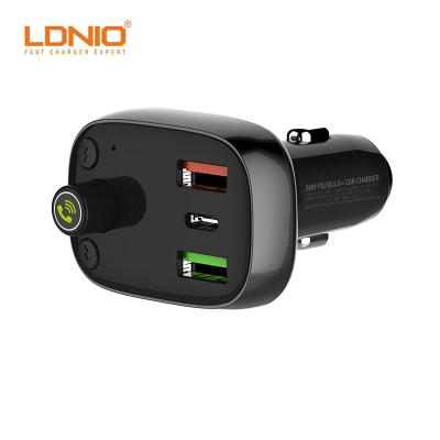 China Mobile Phone Ldnio C704Q Car Accessories Triple USB In-car Charger QC4.0 Fast Charging Car Charger Adapter For Mobile Phone for sale