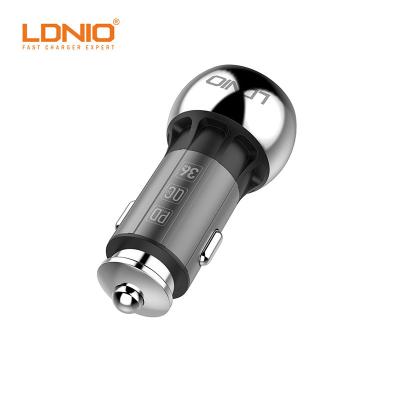 China Dual PD+QC3.0 Car Charger PD+QC3.0 Dual Dual USB Car Charger / QC 3.0 LDNIO C1 36W USB Fast Charger for sale