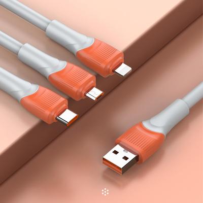 China Multi Function Data Transfer Cable LDNIO LS604 Durable Band Cables Long 4 Meters Fast Charging Cable Type Data Wire 30W Charging Phone Micro C USB Charger Cable for sale