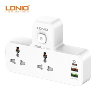 China Convenient Universal Power Strip Security LDNIO SC2311 Night Lamp Extension Multifunctional Socket With USB Port for sale