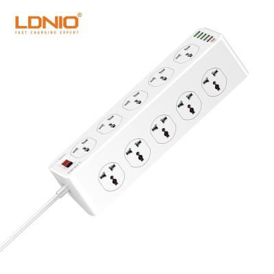 China LDNIO SC10610 Residential/General Purpose Power Strip Surge Protector with 10AC Charging Outlets and USB C Ports 2m Extension Cord for Home and Office for sale