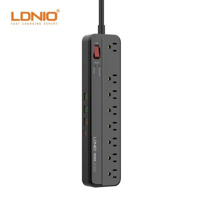 China LDNIO SU8440 Extension Sockets Power Strip PD+QC 3.0 US Port 8 Outlet Fast Charging Strip High Quality SU8440 for sale