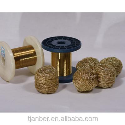 China Brass scourer making 0.15mm wire H65 brass wire for scourer making whatsapp 008613920264894 for sale