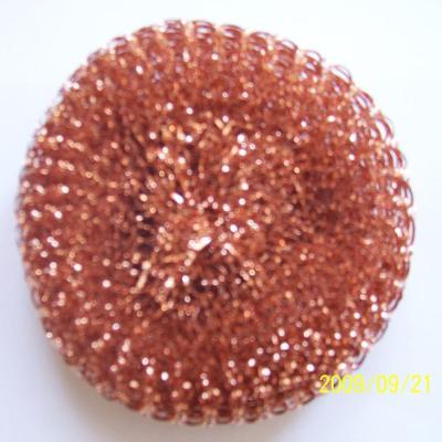 China 100% Sustainable Copper /Pure Copper Scourer Pot Mesh Cleaning Scourer for sale