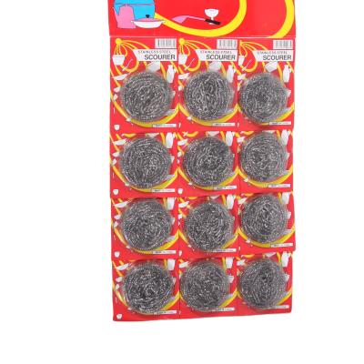 China Stainless Steel Scourer 410 20g/pc 12pcs/blister viable card for sale