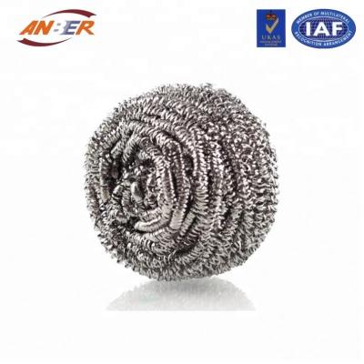 China Sustainable Galvanized Stainless Steel Scourer Cleaning Ball Scouring Pad Metal Mesh Household Scrubber for sale