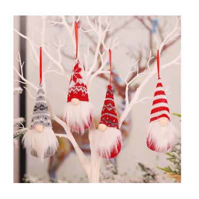 China Christmas Tree Decor Toy Tree Hanging Decoration Home Christmas Plush Ornaments Handmade Plush Santa Table Ornaments Gnomes for sale