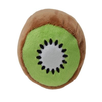 China Kiwi Fruit Toy Plush Custom Pet Toy By Amazon Hot Selling Expression Sound Doll Viable Cute Fruit Lovely Mini for sale