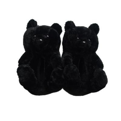 China Factory Direct Plush Toy The Same Color Realistic Teddy Bear Slippers Fashion Black High Quality New Day Delivery for sale