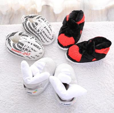 China Wholesale High Quality Unisex Yeezy Plush Sneaker Plush Yeezy Plush Warm Indoor Slippers Men Women Plush Indoor Slippers Unisex Slipper for sale