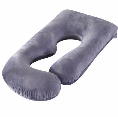 China Hot Selling Wholesale Anti-static Gray G Shaped Sleep Upper Back Support Pregnant Pregnancy Maternity Pillow for sale