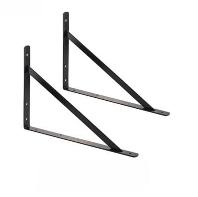 China OEM ODM Custom Metal Stamping Heavy Duty Black Furniture Shelf Support Bracket As Your Requirement for sale