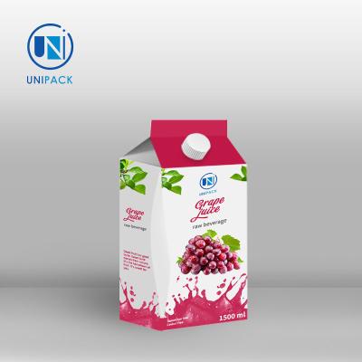 China Unipack  New Arrival Custom Wholesale Juice Packaging Carton Gable Top for sale